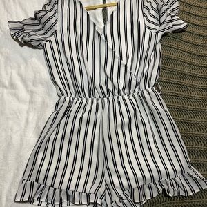 One Clothing Black and White Romper
